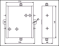 Schema de montaj filtru diplexor reglabil FDR 40/47, FDR 65/84